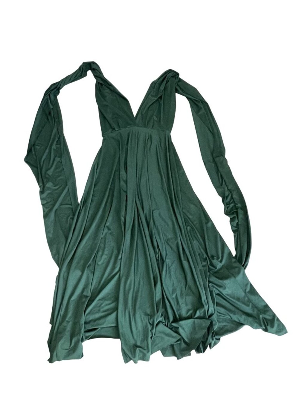 Elegant Emerald Green Convertible Maxi Dress